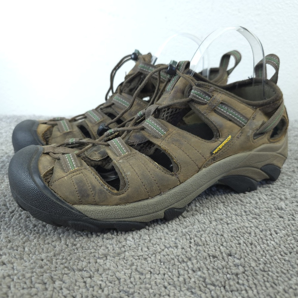 KEEN Arroyo II Waterproof Hiking Sandals Mens 9 Brown Leather Shoes 1002427